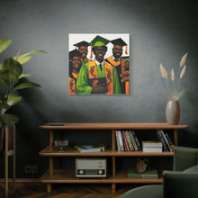 Load image into Gallery viewer, Graduation Canvas Print, Celebratory Artwork for Graduates, Stylish Home Decor, Gift for Graduates, Unique Wall Art
