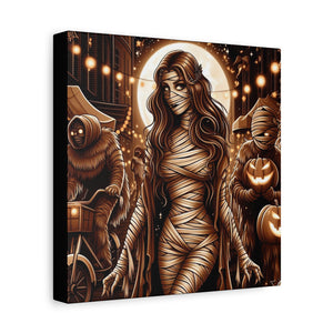 Canvas Wall Art: Halloween Virgo Astrology Mummy