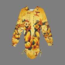 Load image into Gallery viewer, Design 58 Gemini long sleeve hooded drawstring sweatshirt dress
