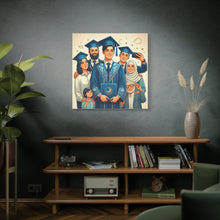 Load image into Gallery viewer, Graduation Celebration Stretched Canvas, Custom Wall Art, Gift for Graduates, Family Home Decor, Art for Special Occasions
