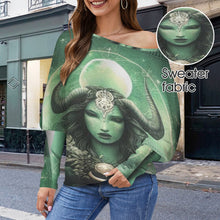 Load image into Gallery viewer, Designer (40) Taurus Casual Long Batwing Sleeve Off Shoulder Sweater
