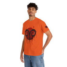 Load image into Gallery viewer, Aries Heart Tee, Unisex Heavy Cotton T-Shirt, Astrology Gift, Birthday Present, Graphic Tee, Casual Wear, Unique Design
