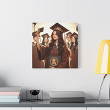 Load image into Gallery viewer, Graduation Canvas Print, Inspirational Wall Art for Graduates, Home Decor, Gift for Her, College Graduation, Motivational Decor
