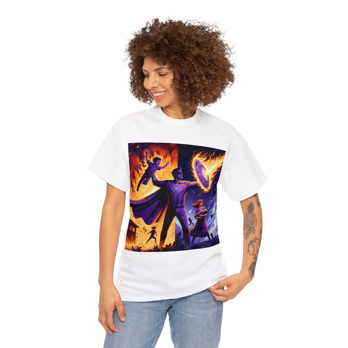 Sagittarius Father's Day (6) Unisex Heavy Cotton Tee