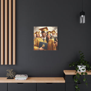 Graduation Celebration Canvas Wall Art, Perfect Gift for Graduates, Home Decor, Graduation Party Decor, Unique Graduation Memory