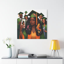 Load image into Gallery viewer, Graduation Celebration Canvas Print, Modern Art for Graduates, Unique Gift for Student, Home Decor, Thoughtful Graduation Gift
