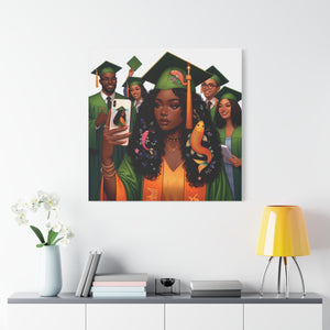 Graduation Celebration Canvas Print, Modern Art for Graduates, Unique Gift for Student, Home Decor, Thoughtful Graduation Gift