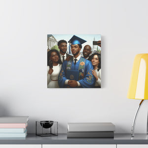 Graduation Celebration Canvas Wall Art, Personalized Gift, Home Décor, Graduation Keepsake, Unique Family Portrait