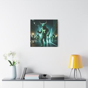 Mystical Taurus Canvas Wall Art, Zodiac Decor, Home Wall Decoration, Gift for Astrology Lovers, Unique Art Piece