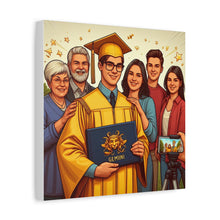 Load image into Gallery viewer, Graduation Canvas Wall Art, Family Celebration Decor, Gift for Graduates, Home Decoration, Personalized Memory
