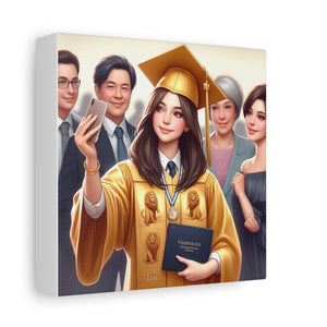 Graduation Canvas Art, Personalized Gift, Wall Decor, Student Art, Custom Framed Print, Graduation Celebration Decor