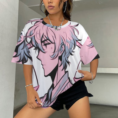 Libra Round Neck Loose T-Shirt (Rough Sketch)