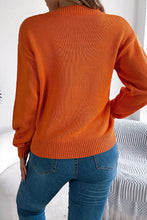 Load image into Gallery viewer, Flamingo Halloween Spooky Face Hollowed Pattern Casual Sweater

