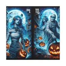 Load image into Gallery viewer, Aquarius Halloween Canvas Wall Art, Spooky Decor, Unique Gift, Home Decoration, Witch Theme Art, Perfect for Fall, Mysterious Vibe
