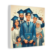 Load image into Gallery viewer, Graduation Celebration Stretched Canvas, Custom Wall Art, Gift for Graduates, Family Home Decor, Art for Special Occasions
