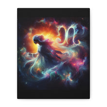 Load image into Gallery viewer, Galactic Zodiac Virgo Canvas Art, Astrology Decor, Horoscope Wall Art, Cosmic Home Decor, Celestial Gift for Space Lovers

