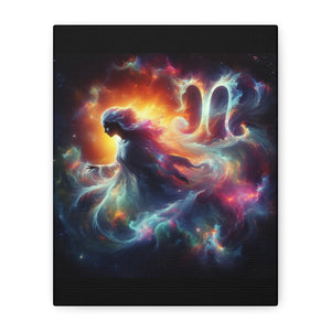 Galactic Zodiac Virgo Canvas Art, Astrology Decor, Horoscope Wall Art, Cosmic Home Decor, Celestial Gift for Space Lovers