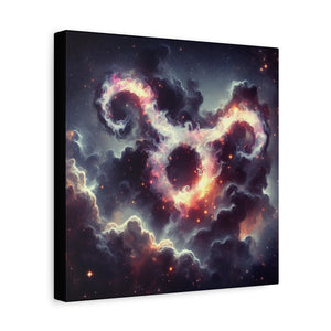 Cosmic Taurus Canvas Art, Zodiac Decor, Astrology Wall Hanging, Gift for Taurus, Home Decor, Space Art