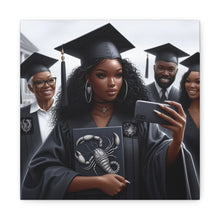 Load image into Gallery viewer, Graduation Canvas Art, Personalized Graduate Gift, Wall Decor, Black Girl Graduation, College Graduate, Inspirational Home Decor
