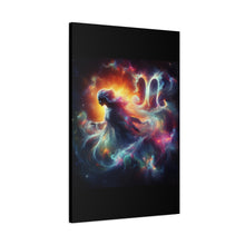 Load image into Gallery viewer, Galactic Zodiac Virgo Canvas Art, Astrology Decor, Horoscope Wall Art, Cosmic Home Decor, Celestial Gift for Space Lovers
