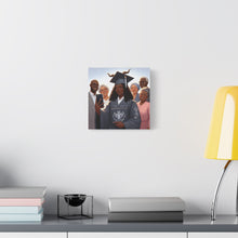 Load image into Gallery viewer, Graduation Celebration Canvas Print, Family Tribute Art, Graduation Gift, Wall Decor for Her, Customizable Artwork
