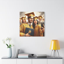 Load image into Gallery viewer, Graduation Celebration Canvas Wall Art, Perfect Gift for Graduates, Home Decor, Graduation Party Decor, Unique Graduation Memory
