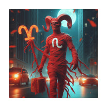 Load image into Gallery viewer, Canvas Wall Art, Aries Decor, Zodiac Gift, Home Wall Decor, Astrological Artwork
