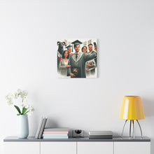 Load image into Gallery viewer, Graduation Canvas Print, Gift for Grads, Wall Art for Celebrations, Proud Graduate Decor, Customizable Artwork
