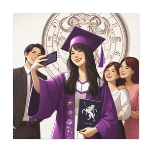 Graduation Canvas Art Print, Perfect Gift for Graduates, Wall Decor for Celebration, Home Office Decoration, Unique Graduation Gift