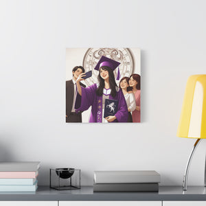 Graduation Canvas Art Print, Perfect Gift for Graduates, Wall Decor for Celebration, Home Office Decoration, Unique Graduation Gift
