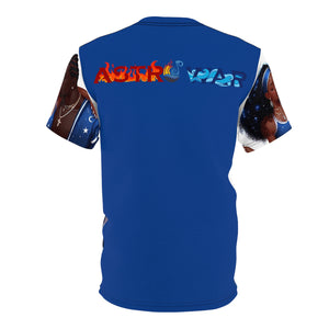 Cosmic Aquarius Love Unisex Cut & Sew Tee – Star & Moon Design