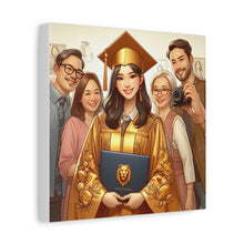 Load image into Gallery viewer, Graduation Canvas Print, Personalized Gift, Graduation Decor, Student Artwork, Wall Art for Celebrations
