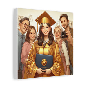 Graduation Canvas Print, Personalized Gift, Graduation Decor, Student Artwork, Wall Art for Celebrations