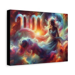 Cosmic Virgo Wall Art, Zodiac Decor, Astrology Canvas Print, Horoscope Gift, Spiritual Home Decor, Celestial Artwork