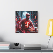 Load image into Gallery viewer, Retro Horror Art Canvas Print, Mummy Wall Art, Spooky Home Decor, Halloween Gift, Dark Aesthetic
