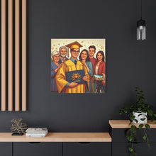 Load image into Gallery viewer, Graduation Canvas Wall Art, Family Celebration Decor, Gift for Graduates, Home Decoration, Personalized Memory

