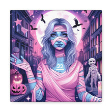 Load image into Gallery viewer, Halloween Art Canvas, Spooky Decor, Wall Art, Halloween Decoration, Witch Artwork, Gifts for Her
