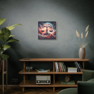 Cosmic Balance Canvas, Wall Art, Astrology Decor, Libra Artwork, Spiritual Decor, Home Decor