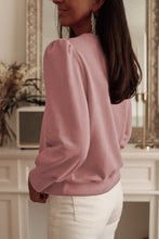 Load image into Gallery viewer, Fiery Red Button Tab Detail Long Sleeve Top

