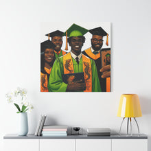 Load image into Gallery viewer, Graduation Canvas Print, Celebratory Artwork for Graduates, Stylish Home Decor, Gift for Graduates, Unique Wall Art
