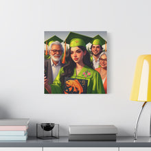 Load image into Gallery viewer, Graduation Canvas Print, Personalized Gift, Wall Art for Graduate, Celebration Decor, Matriculation Memory
