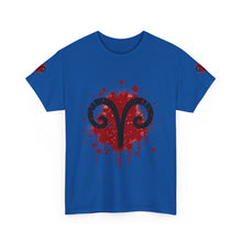 Load image into Gallery viewer, Aries Inspired Unisex Heavy Cotton Tee | Astrology Shirt, Zodiac Apparel, Gift for Astrology Lovers, Rambunctious Spirit T-Shirt, [...]
