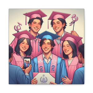 Canvas Print, Graduation Celebration Wall Art, Perfect Gift for Grads, Academic Achievements, Home Decor, Personalized, Unique Keepsake