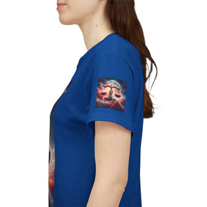 Cosmic Libra Justice Tee, Celestial Balance Shirt, Astrology Themed T-Shirt, Gift for Science Lovers, Unisex Heavy Cotton Tee
