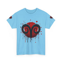 Load image into Gallery viewer, Aries Heart Tee, Unisex Heavy Cotton T-Shirt, Astrology Gift, Birthday Present, Graphic Tee, Casual Wear, Unique Design
