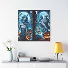 Load image into Gallery viewer, Aquarius Halloween Canvas Wall Art, Spooky Decor, Unique Gift, Home Decoration, Witch Theme Art, Perfect for Fall, Mysterious Vibe
