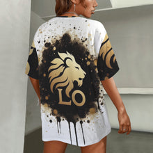 Load image into Gallery viewer, Leo Round Neck Loose T-Shirt (Inky Splatter)
