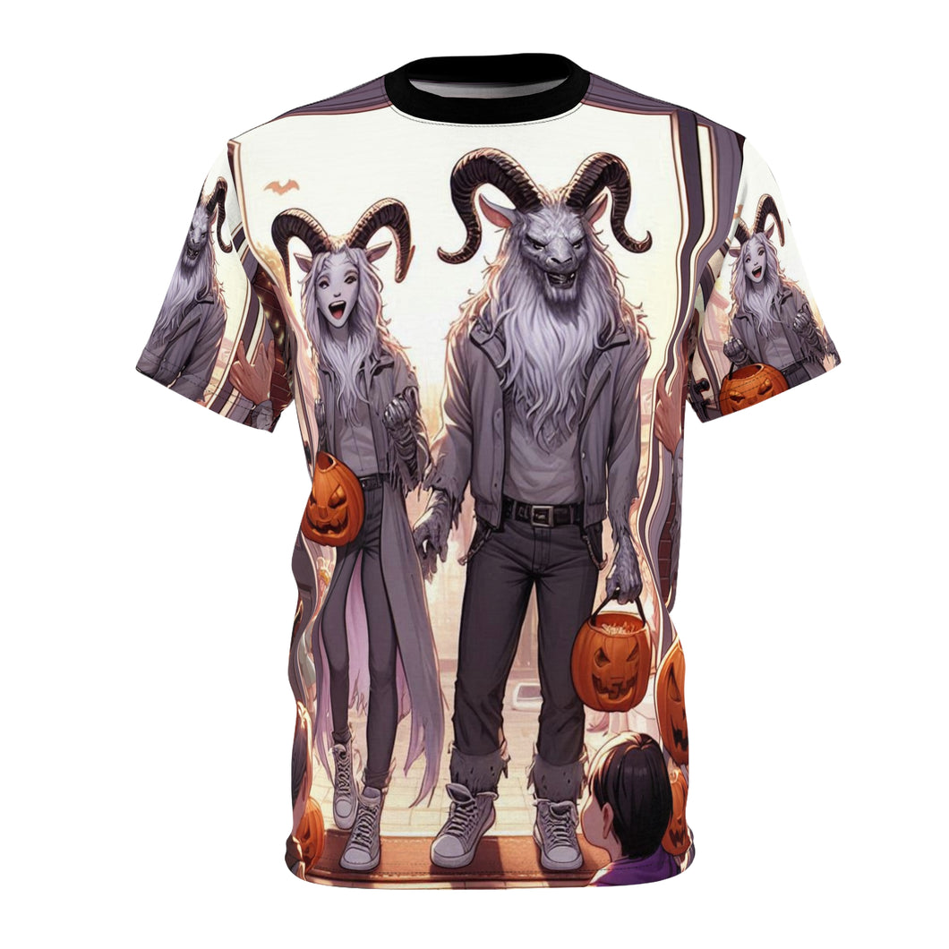 Capricorn Halloween (1) Unisex Cut & Sew Tee (AOP)