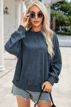 Load image into Gallery viewer, Brown Drop Shoulder Crew Neck Pullover Sweatshirt
