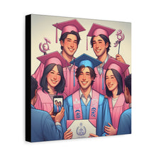 Load image into Gallery viewer, Canvas Print, Graduation Celebration Wall Art, Perfect Gift for Grads, Academic Achievements, Home Decor, Personalized, Unique Keepsake
